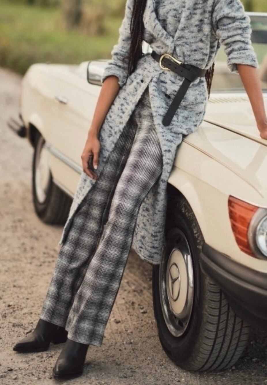 Anthropologie Maeve Plaid Pull On Bootcut Pants Size Large Preppy Academia